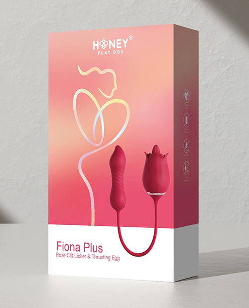 Fiona Plus Rose Clit Licking Stimulator & Thrusting Egg - Pink